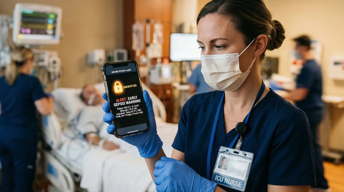 Secure mobile alert at the bedside